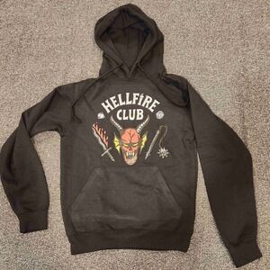 Stranger Things Hellfire Club Black‎ Hoodie Unisex Size Small